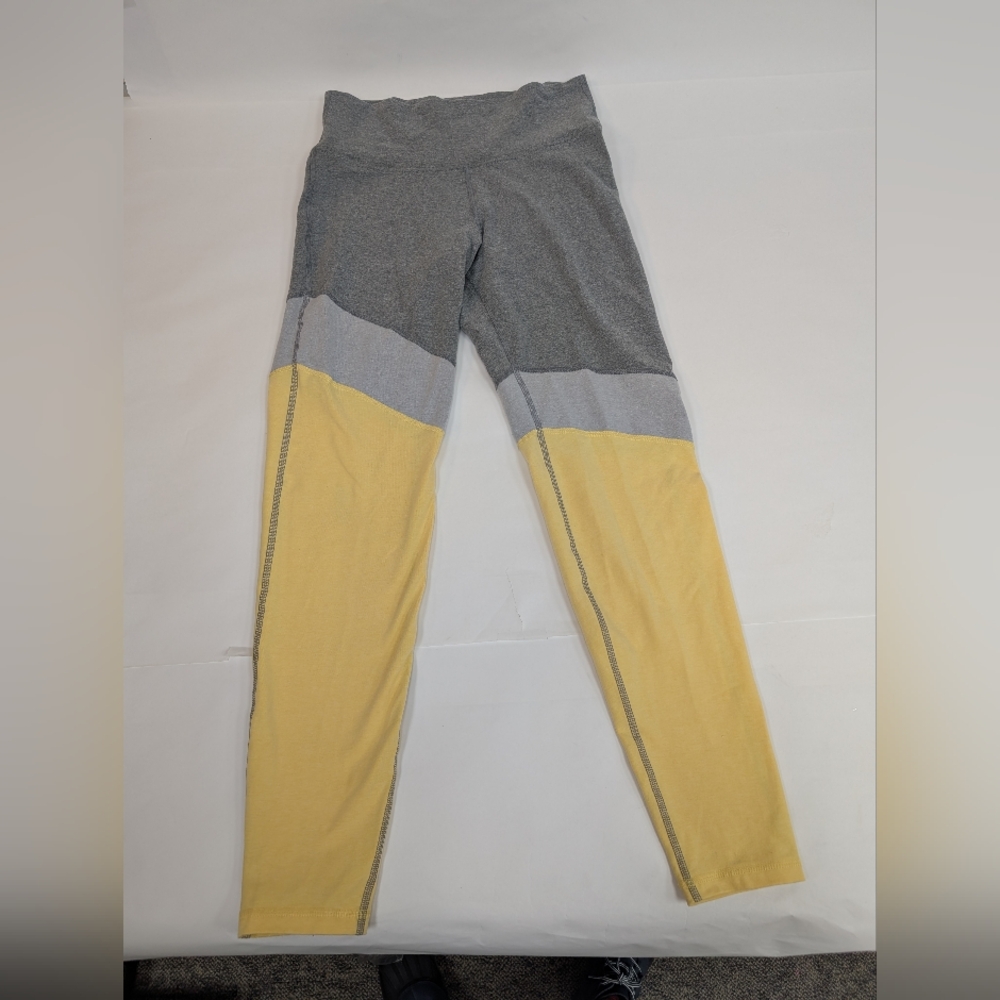 Old Navy large tall go dry leggings gray and yellow [150]